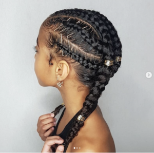 Black girl hairstyle to protect hair