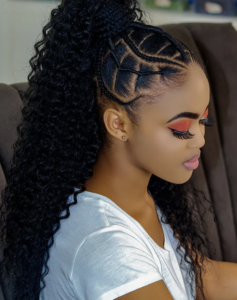 Black girl hairstyle with braids