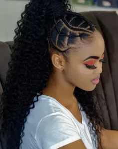 Black girl hairstyle with braids