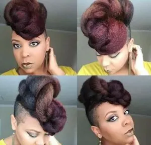 black girl updo hairstyle