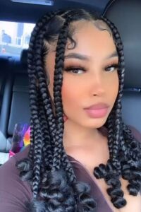 braids on black girl