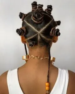 Bantu Knots with braids