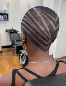 black female fade haircut designs