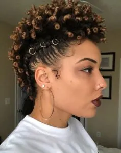 curly black female fade haircut designs