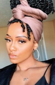 Passion Twist with Headwrap Hairstyle