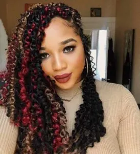 Colored Passion Twist Hairstyle