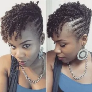 flat twist updo