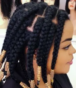 Jumbo Knotless Braids with Beads