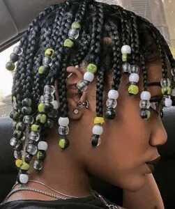 Short Braids With Beads
