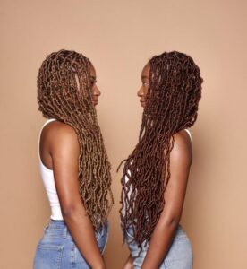 brown and blonde soft long locs