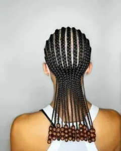 Braided Cornrow With Beads