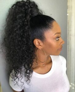 High Ponytail With Weave