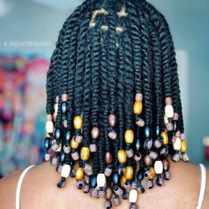 Natural Knotless Braids With Beads