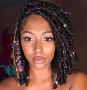 Short Faux Locs Hairstyle