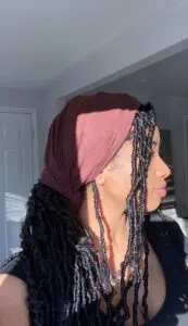 Headwrap Faux Locs Hairstyle