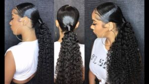 Low Ponytail with Weave