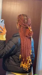 Ginger braids for black woman