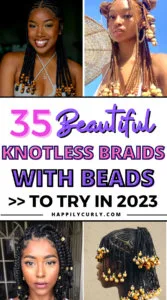 knotless braids with beads