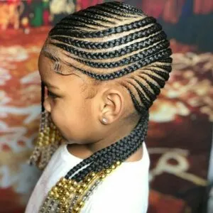 Sided Braid Hairstyle for kids