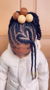 Ponytail Cornrows on Black Kids