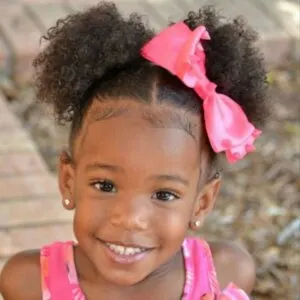 Two Puffs black girl hairstyles for kids