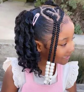 Cute Kids Hairstyle with Braids and Curls