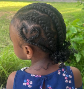 Cornrows with Heart Kids Hairstyles