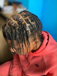 Mini Twists Hairstyle For Men With Fine Hair