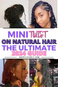 Mini twist on natural hair