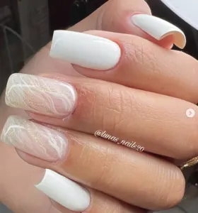 White Natural Nails