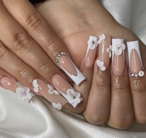 White Wedding Nails