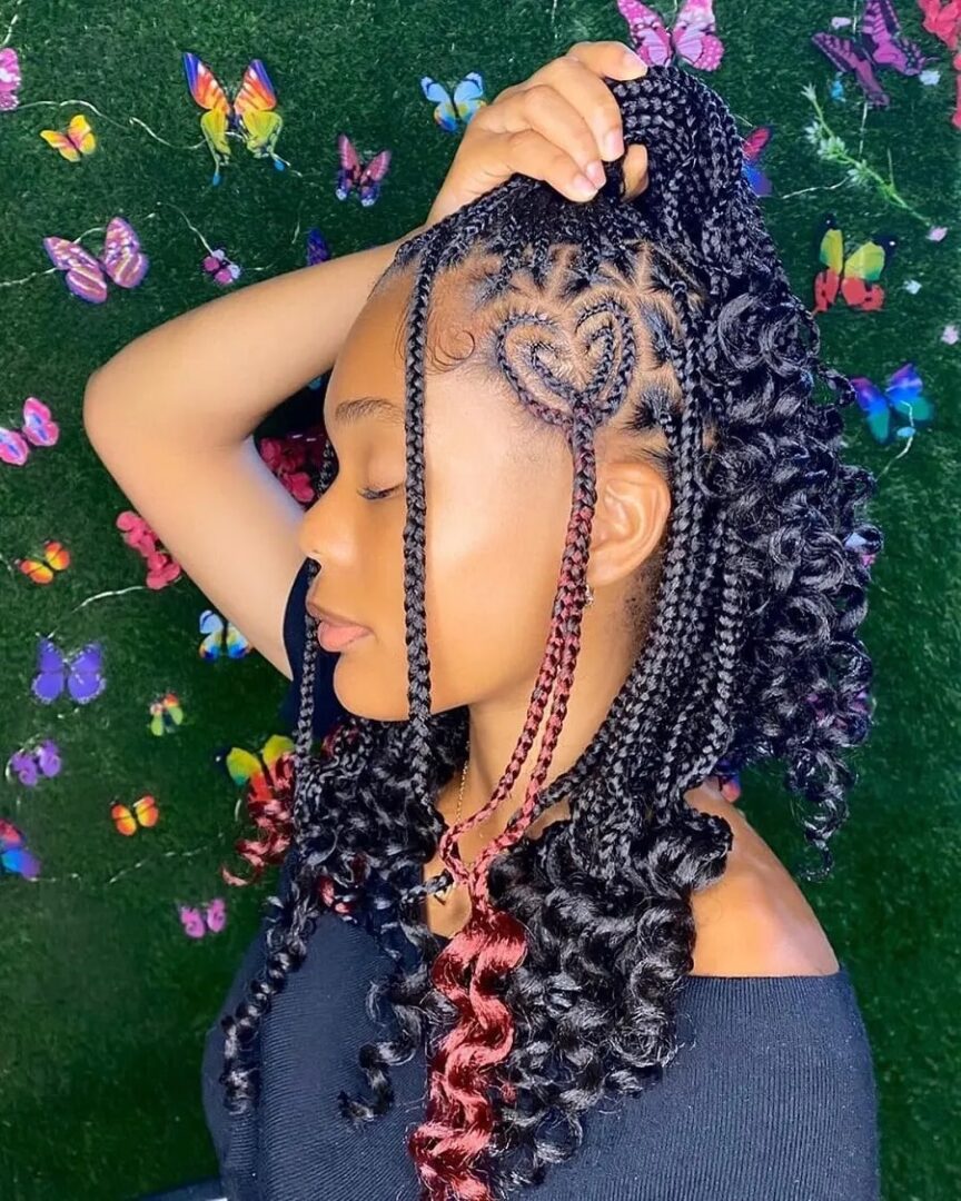 26 Gorgeous Knotless Braids With Curls Styles - Happily Curly