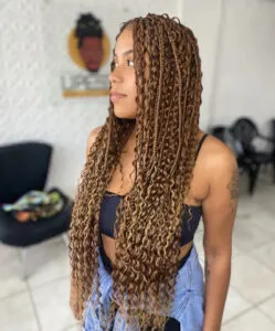 Long brown braids