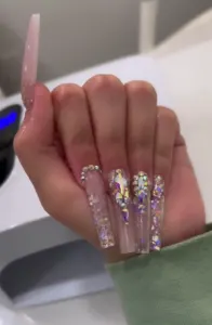long diamond nails