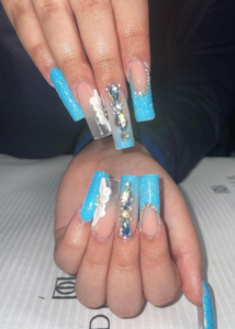 nails with diamonds on them