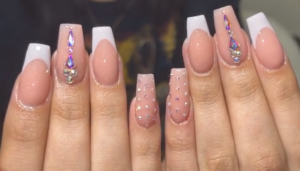 rhinestone nail designs with diamonds