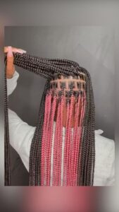 box braids peekaboo