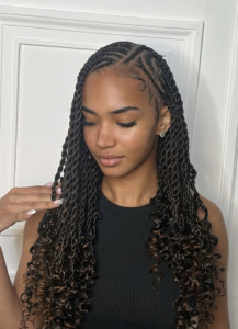 Fulani Braids With Curls
