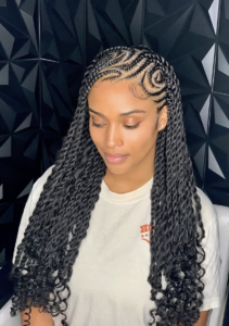Fulani Braids With Curly Ends