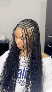 Fulani Braids With Loose Curls