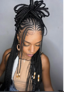 Fulani Braids With a High Bun